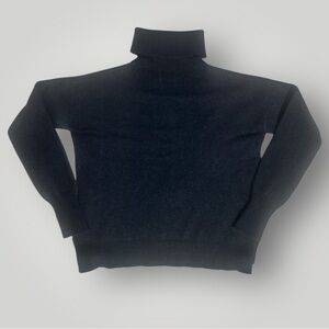 Halogen 100% Cashmere Black Cropped Turtleneck Sweater
Size S